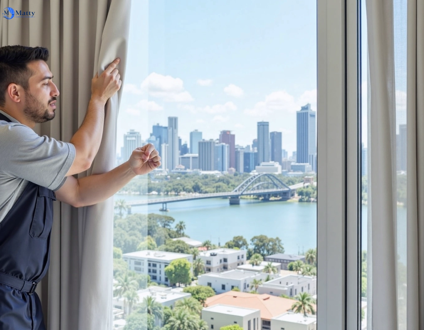 Professional curtain steam cleaning service east-hills-nsw QLD by Matty Curtain Cleaning