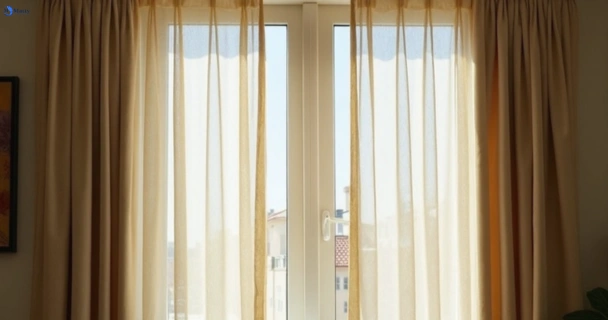 Dusty and dull curtains in east-hills-nsw before steam cleaning